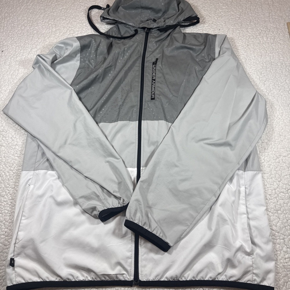 UNDER ARMOUR MENS GRAY LOOSE WHB3 TECHNOLOGY ALL SEASON JACKET Mens XL